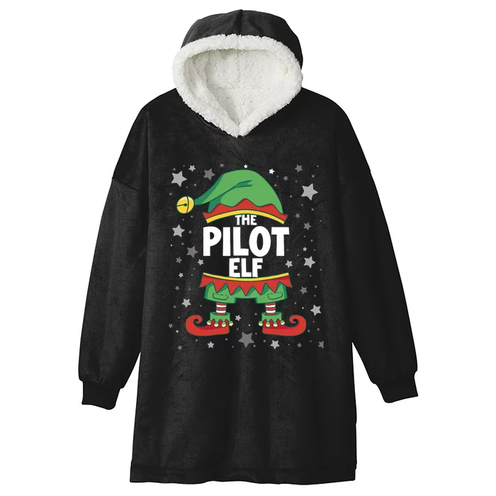 Elf Matching Christmas Family Group Elf Pilot Hooded Wearable Blanket