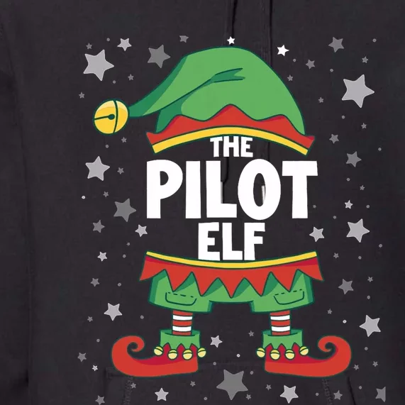 Elf Matching Christmas Family Group Elf Pilot Premium Hoodie