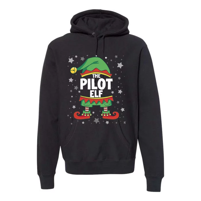 Elf Matching Christmas Family Group Elf Pilot Premium Hoodie