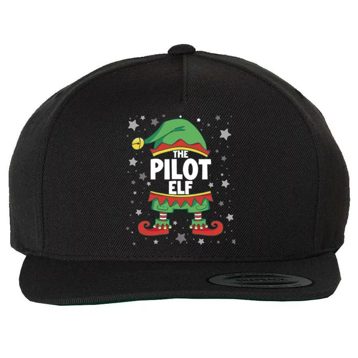 Elf Matching Christmas Family Group Elf Pilot Wool Snapback Cap