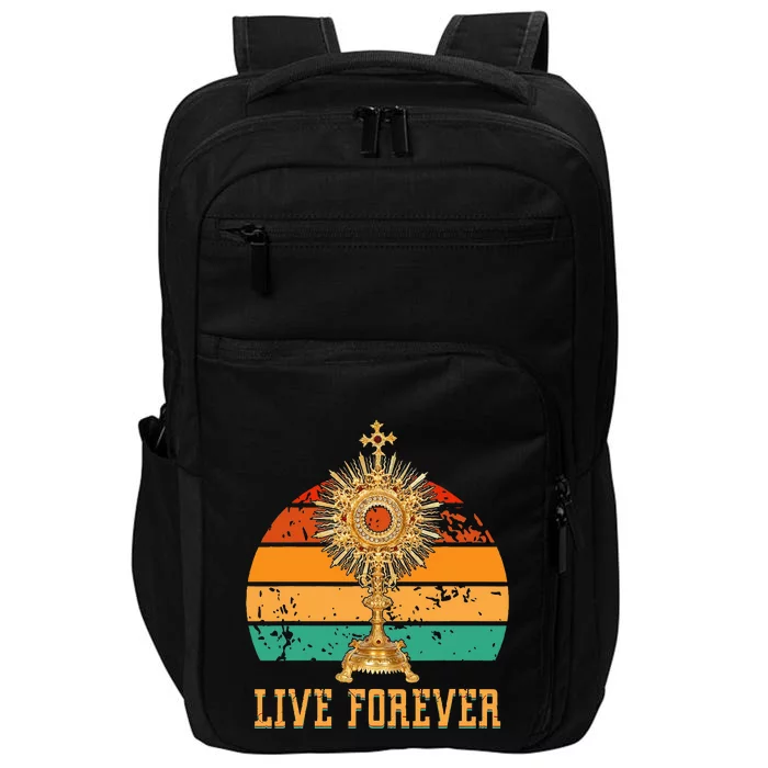 Eucharist Monstrance Catholic Church Lives That Forever Impact Tech Backpack