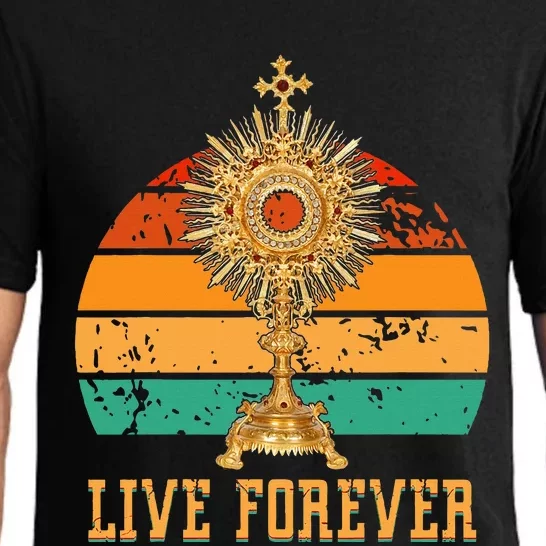 Eucharist Monstrance Catholic Church Lives That Forever Pajama Set