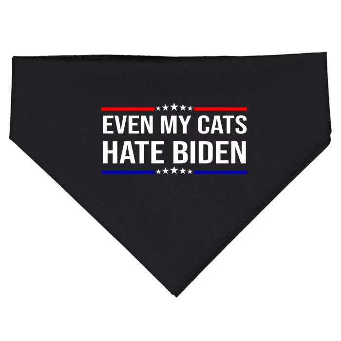 Even My Cats Hate Biden Funny Anti Biden FJB USA-Made Doggie Bandana