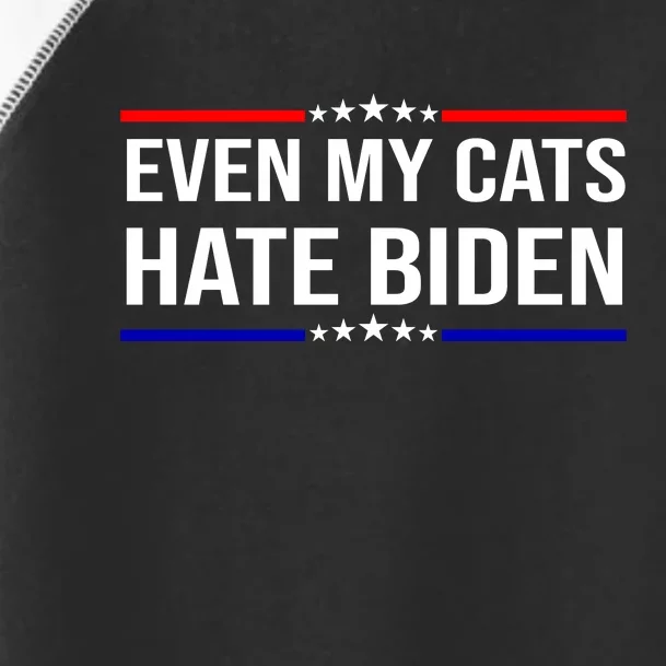 Even My Cats Hate Biden Funny Anti Biden FJB Toddler Fine Jersey T-Shirt