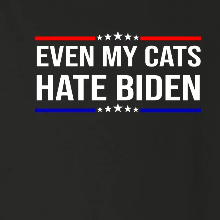 Even My Cats Hate Biden Funny Anti Biden FJB Toddler Long Sleeve Shirt