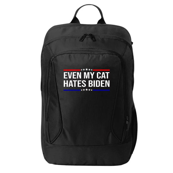 Even My Cat Hates Biden Funny Anti Biden FJB City Backpack