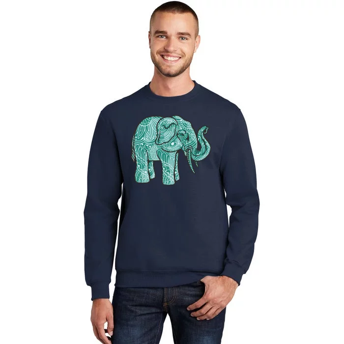 Elephant Mandala Cute Gift Tall Sweatshirt