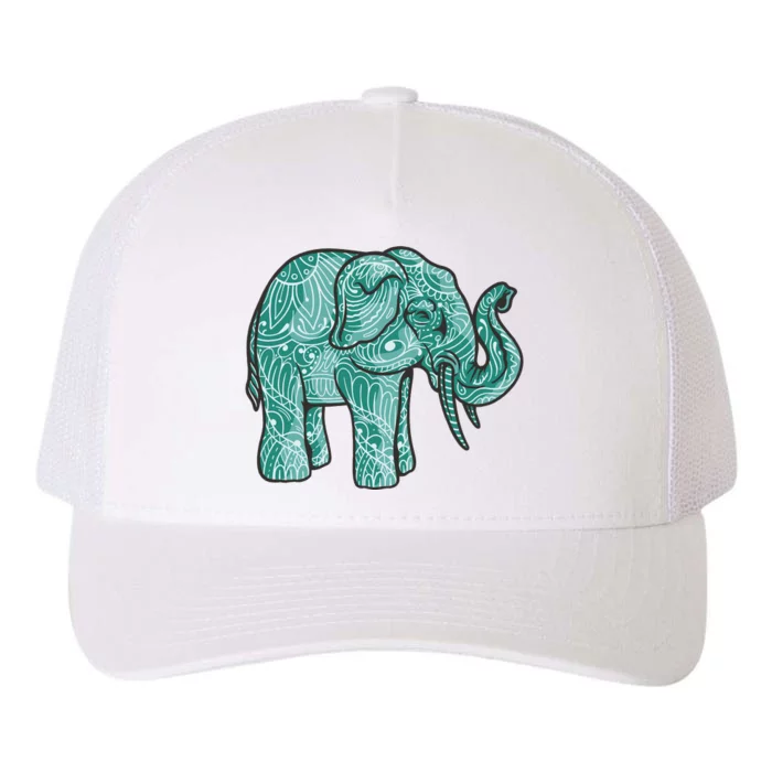 Elephant Mandala Cute Gift Yupoong Adult 5-Panel Trucker Hat