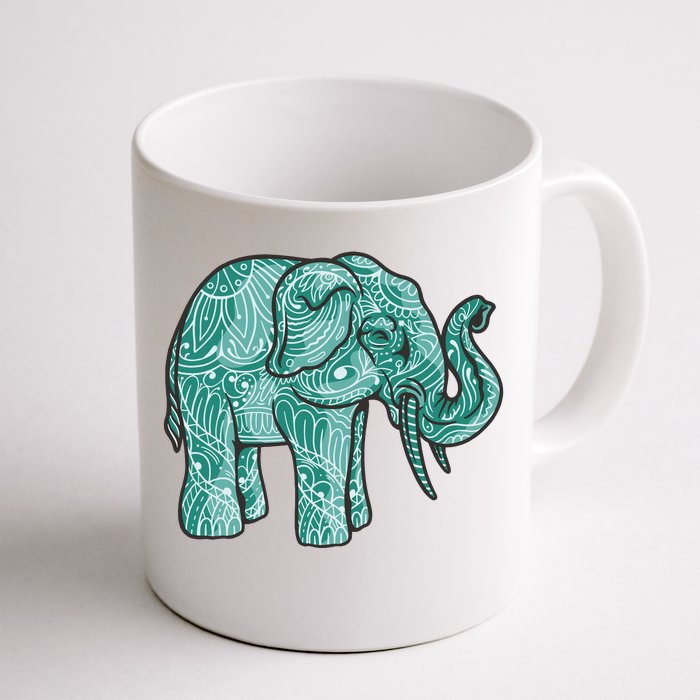 Elephant Mandala Cute Gift Front & Back Coffee Mug