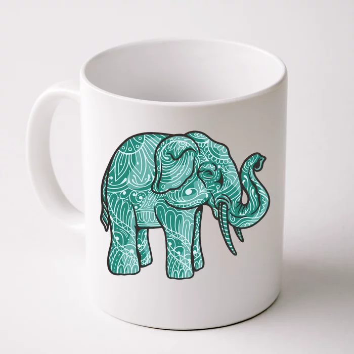 Elephant Mandala Cute Gift Front & Back Coffee Mug