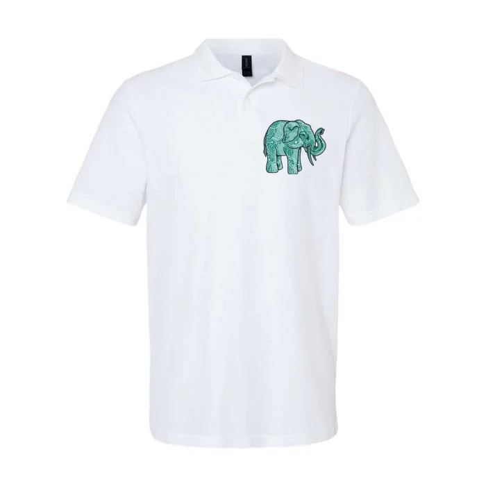 Elephant Mandala Cute Gift Softstyle Adult Sport Polo