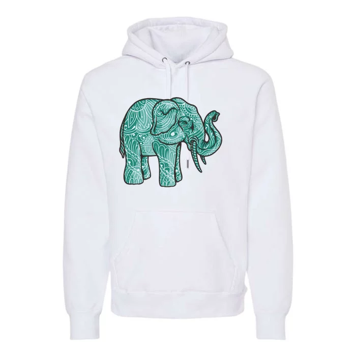 Elephant Mandala Cute Gift Premium Hoodie