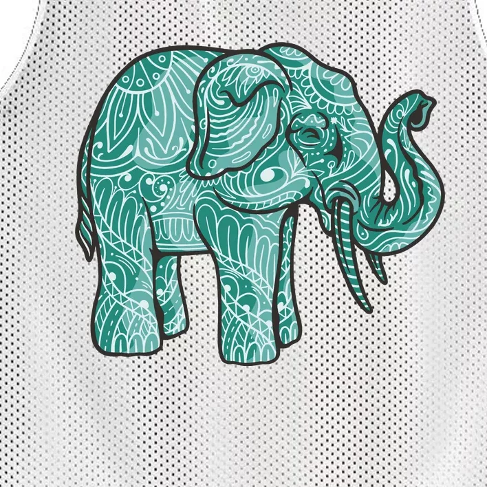 Elephant Mandala Cute Gift Mesh Reversible Basketball Jersey Tank