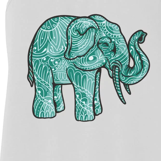 Elephant Mandala Cute Gift Women's Racerback Tank