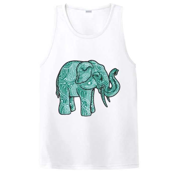 Elephant Mandala Cute Gift Performance Tank