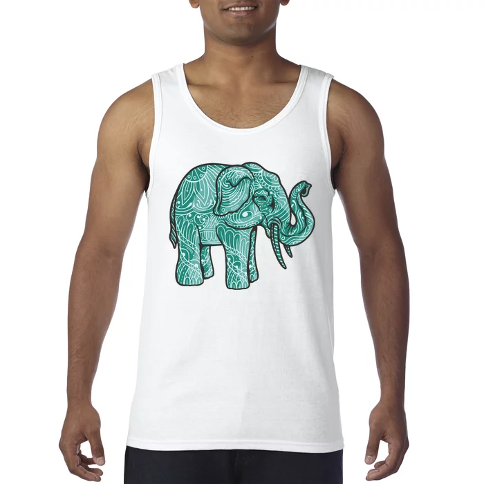 Elephant Mandala Cute Gift Tank Top