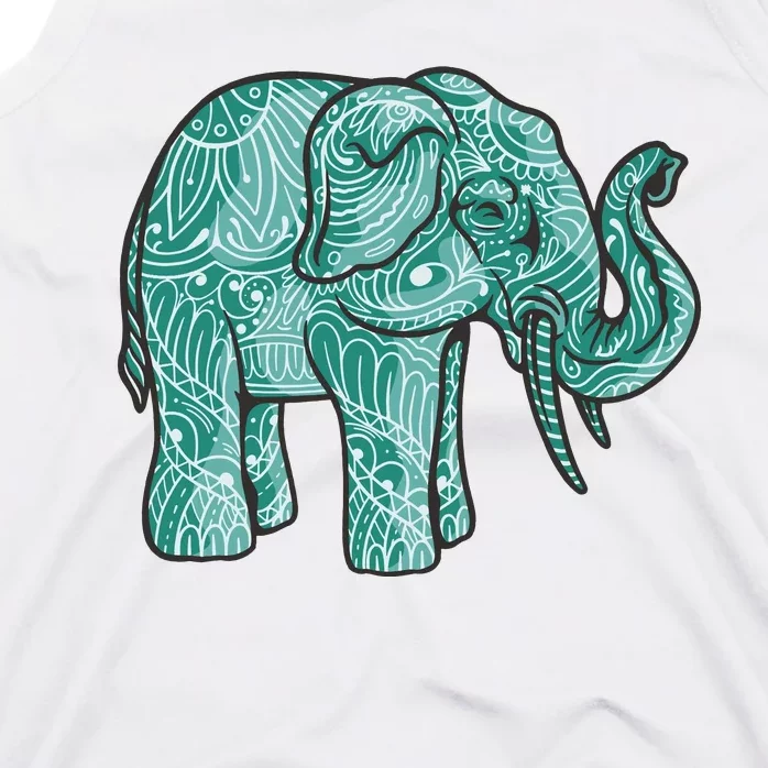 Elephant Mandala Cute Gift Tank Top