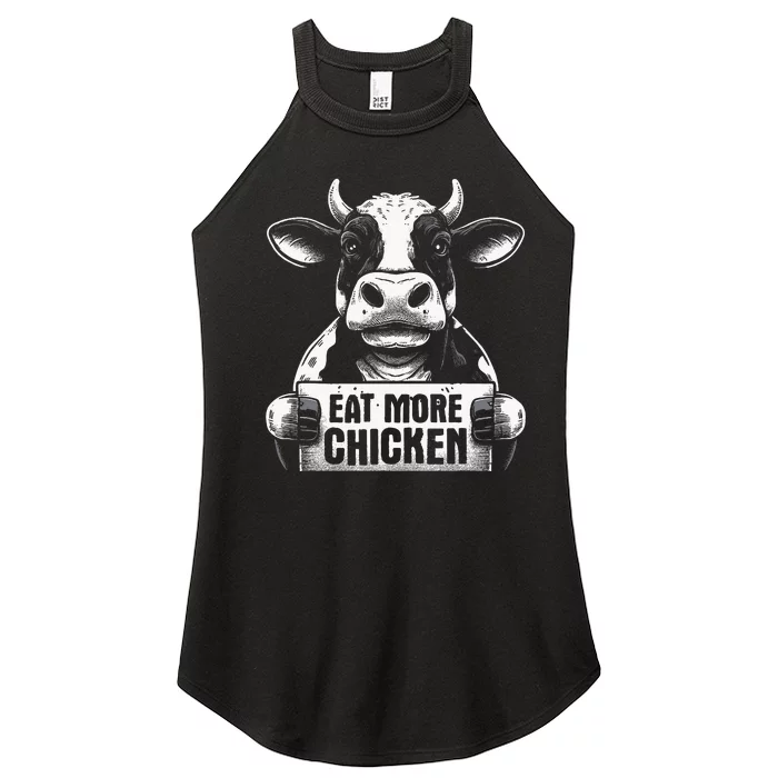 Eat More Chicken Funny Cow Beef Meat Bbq Lover Women’s Perfect Tri Rocker Tank