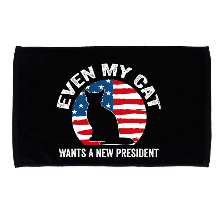 Even My Cat Wants A New President Microfiber Hand Towel