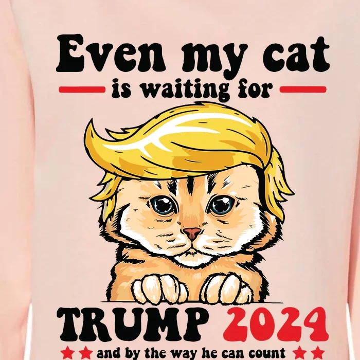 Even My Cat Is Waiting For Trump 2024 Womens California Wash Sweatshirt