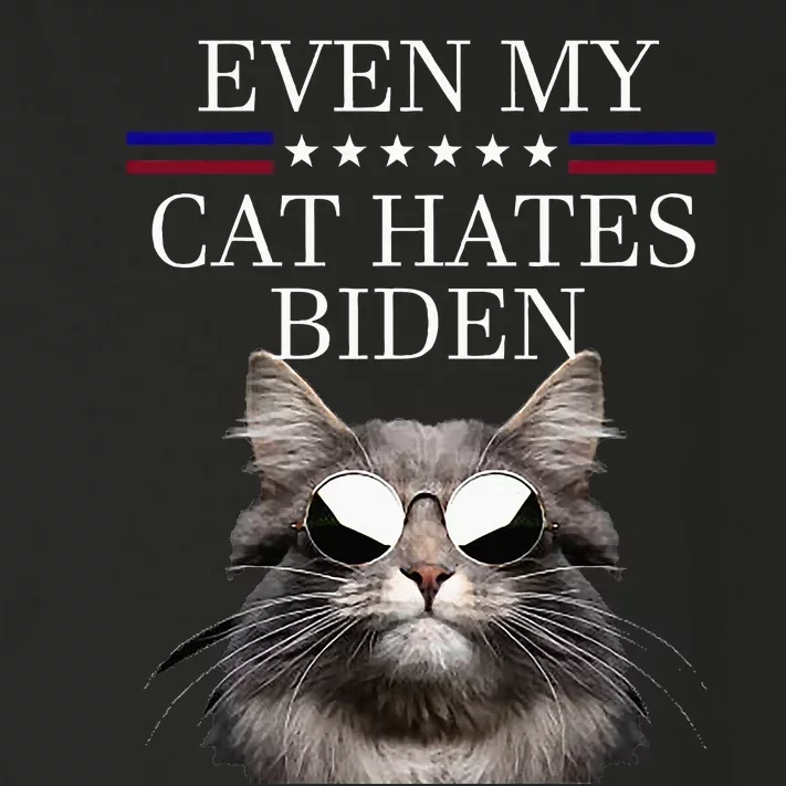 Even My Cat Hates Biden Toddler Long Sleeve Shirt