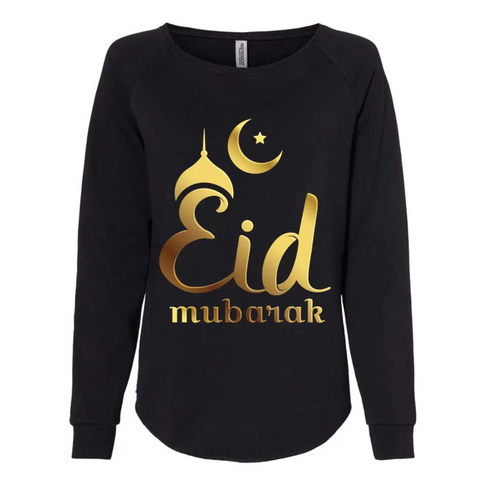 Eid Mubarak Celebrate With Unity For Muslims Eid Fitr Adha Cute Gift Womens California Wash Sweatshirt