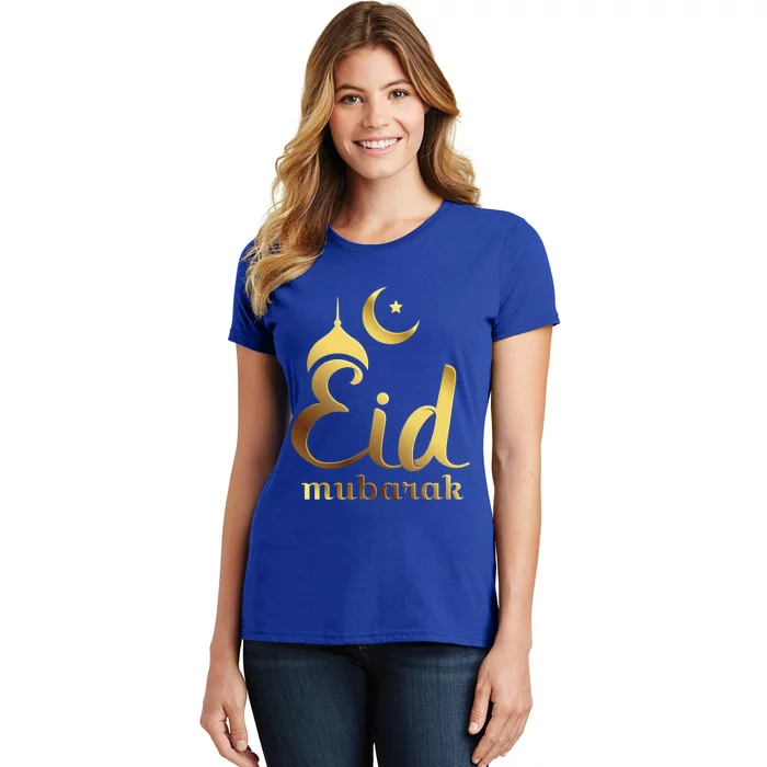 Eid Mubarak Celebrate With Unity For Muslims Eid Fitr Adha Cute Gift Women's T-Shirt