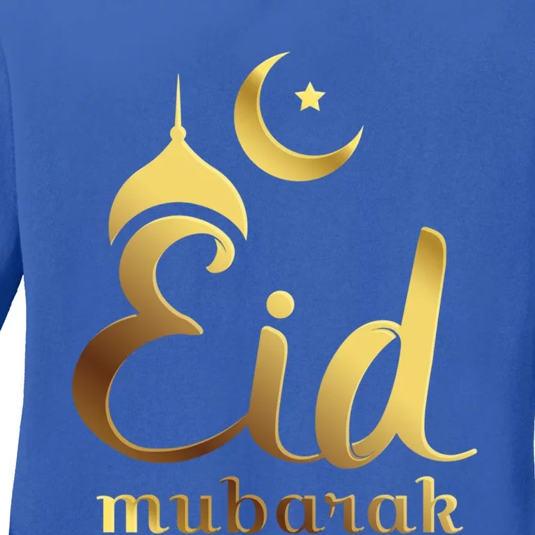 Eid Mubarak Celebrate With Unity For Muslims Eid Fitr Adha Cool Gift Ladies Long Sleeve Shirt