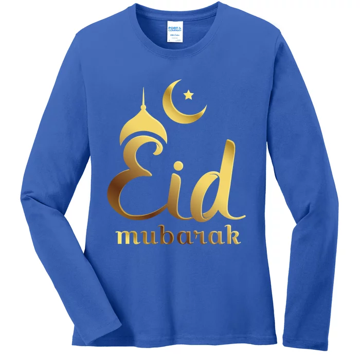 Eid Mubarak Celebrate With Unity For Muslims Eid Fitr Adha Cool Gift Ladies Long Sleeve Shirt