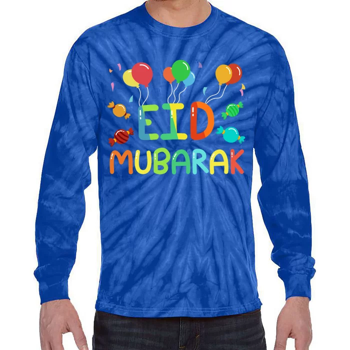 Eid Muslim Clothing Eid Mubarak Gift Tie-Dye Long Sleeve Shirt