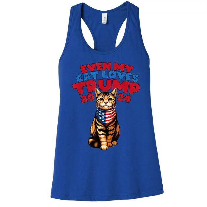 Even My Cat Loves Trump 2024 Women's Racerback Tank