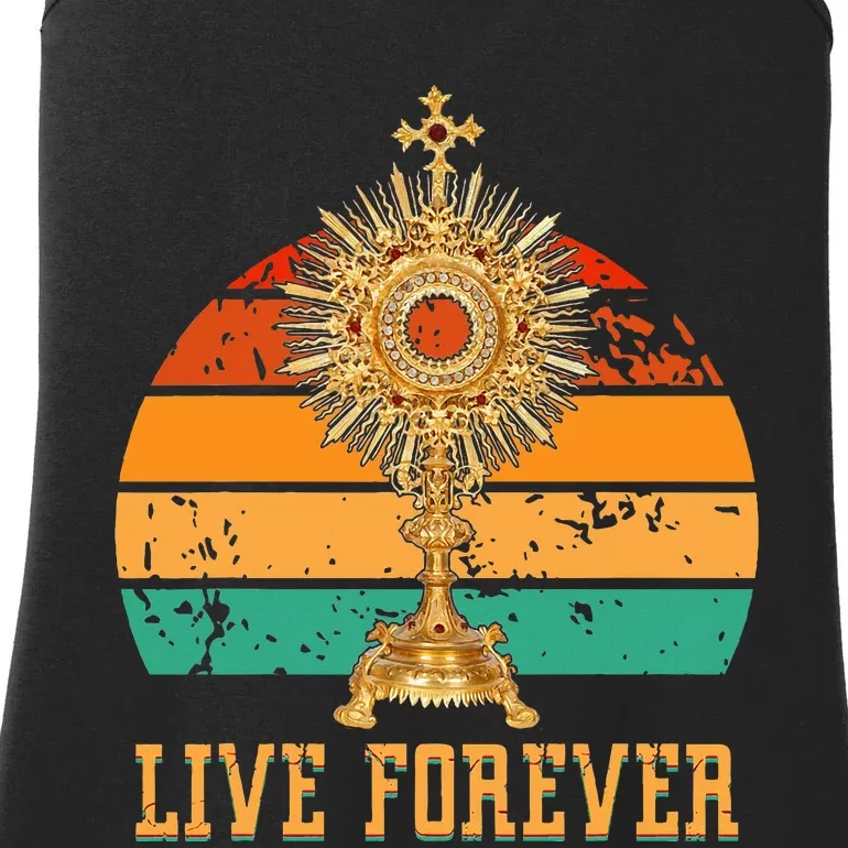 Eucharist Monstrance Catholic Church Lives That Forever Ladies Essential Tank