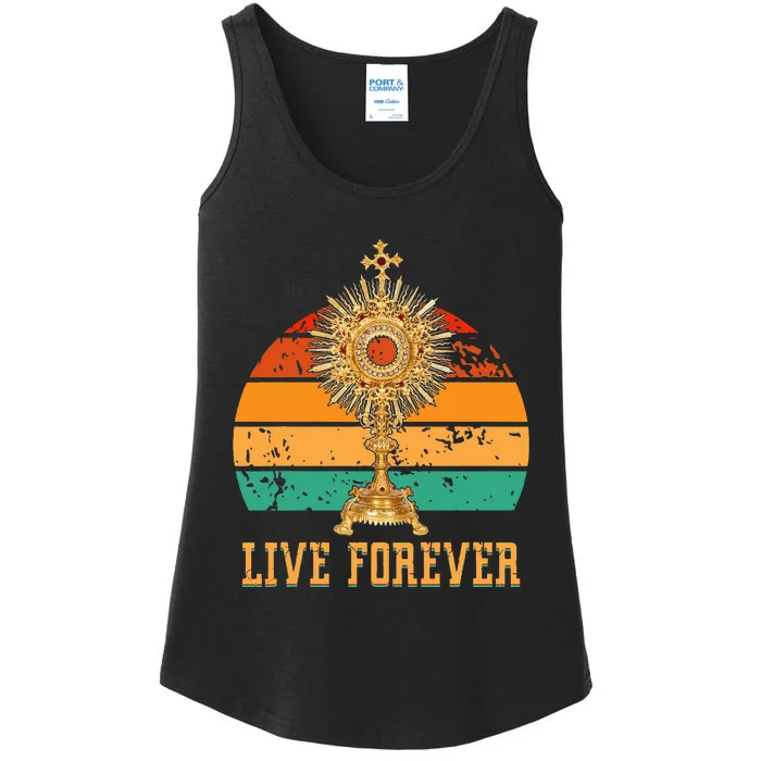 Eucharist Monstrance Catholic Church Lives That Forever Ladies Essential Tank