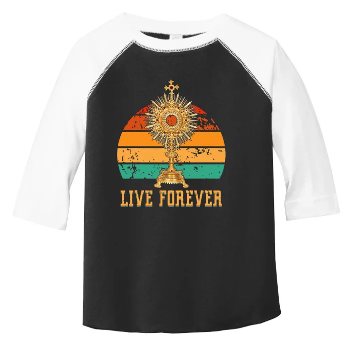 Eucharist Monstrance Catholic Church Lives That Forever Toddler Fine Jersey T-Shirt