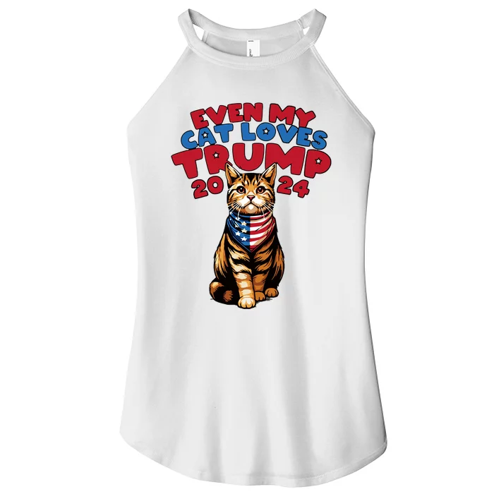 Even My Cat Loves Trump 2024 Women’s Perfect Tri Rocker Tank