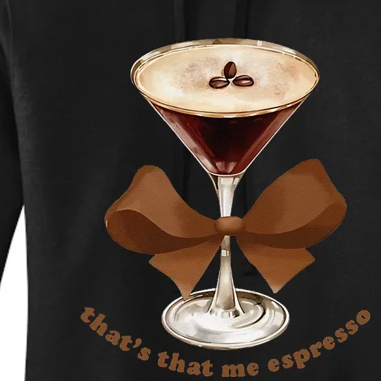 Espresso Martini Coffee Bow Women's Pullover Hoodie