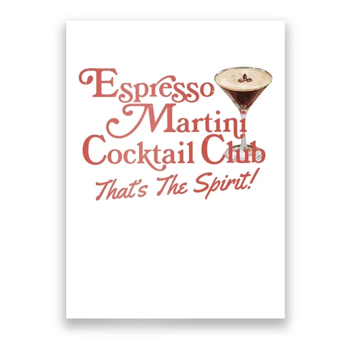 Espresso Martini Cocktail Club Poster