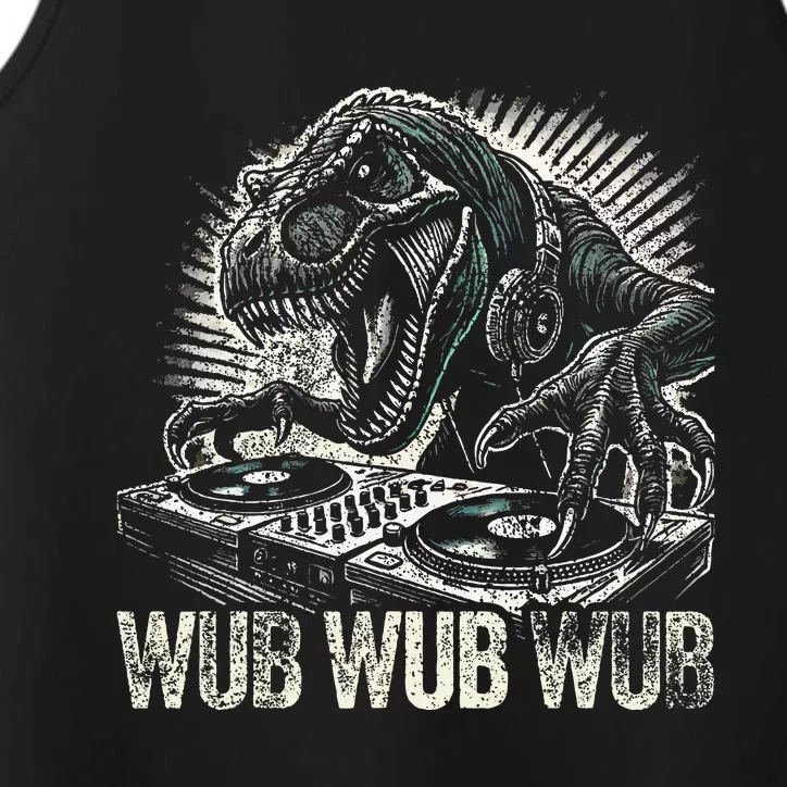 Electronic Music Dinosaur Dj Dubstep Performance Tank