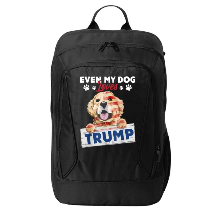 Even My Dog Loves Trump Usa Flag Election Trump Support City Backpack