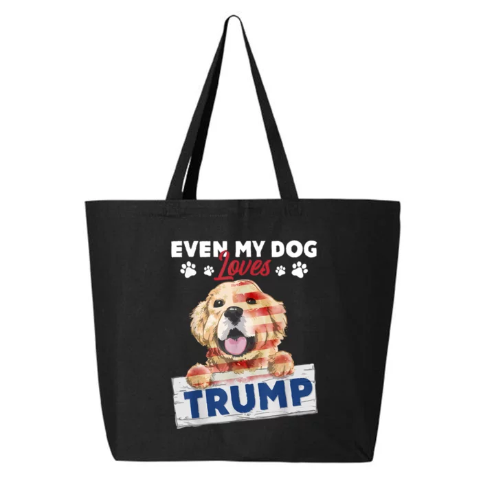 Even My Dog Loves Trump Usa Flag Election Trump Support 25L Jumbo Tote