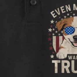 Even My Dog Loves Trump Usa Flag Election Trump Support Dry Zone Grid Performance Polo