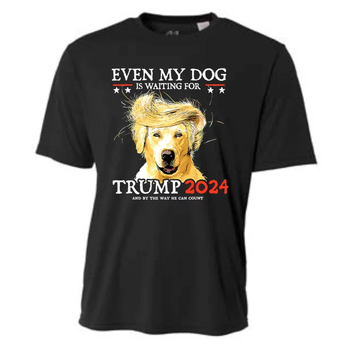 Even My Dog Is Waiting For Trump 2024 Cooling Performance Crew T-Shirt