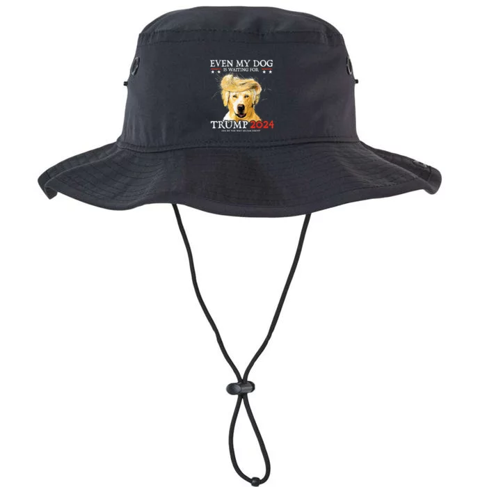 Even My Dog Is Waiting For Trump 2024 Funny Dog Legacy Cool Fit Booney Bucket Hat