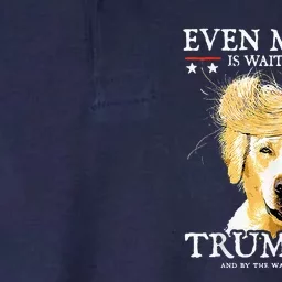 Even My Dog Is Waiting For Trump 2024 Funny Dog Softstyle Adult Sport Polo