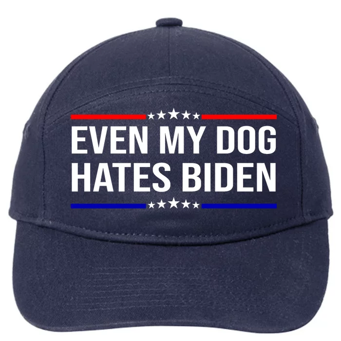 Even My Dog Hates Biden Funny Anti Biden FJB 7-Panel Snapback Hat