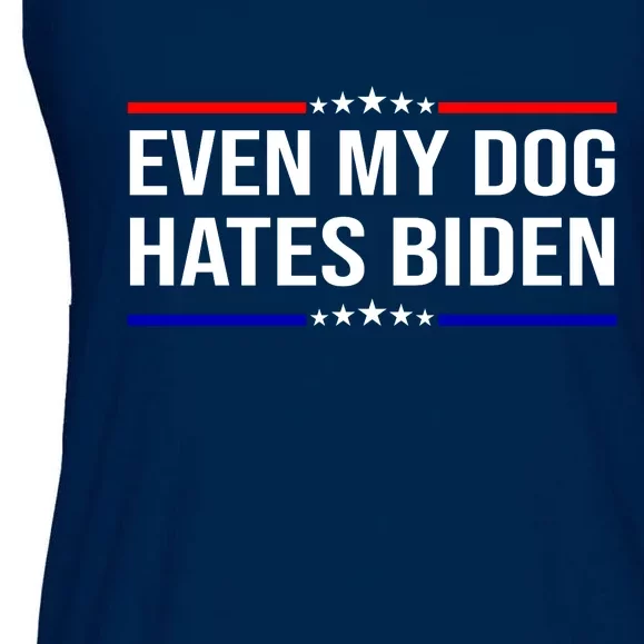 Even My Dog Hates Biden Funny Anti Biden FJB Ladies Essential Flowy Tank