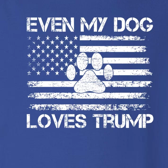 Even My Dog Loves Trump Usa Flag Election Trump Support Gift Toddler Long Sleeve Shirt