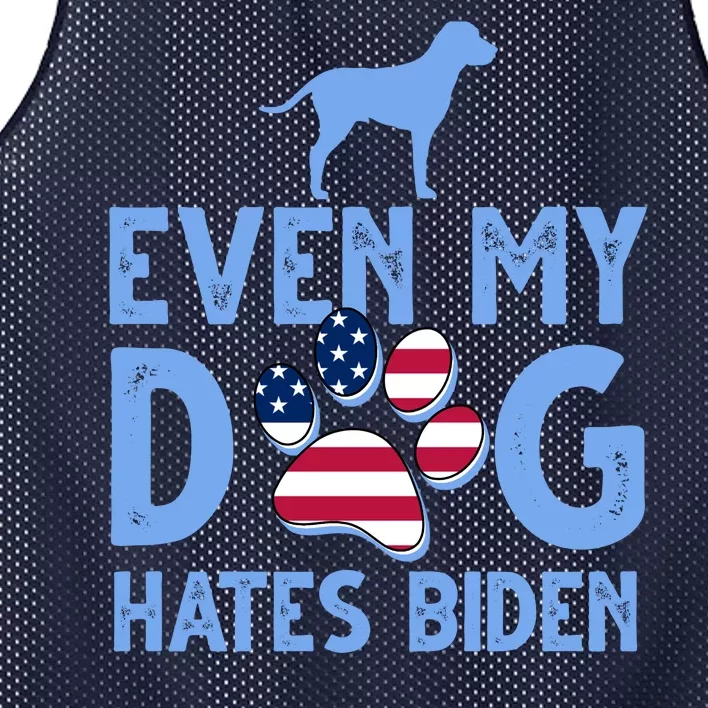 Even My Dog Hates Biden Mesh Reversible Basketball Jersey Tank