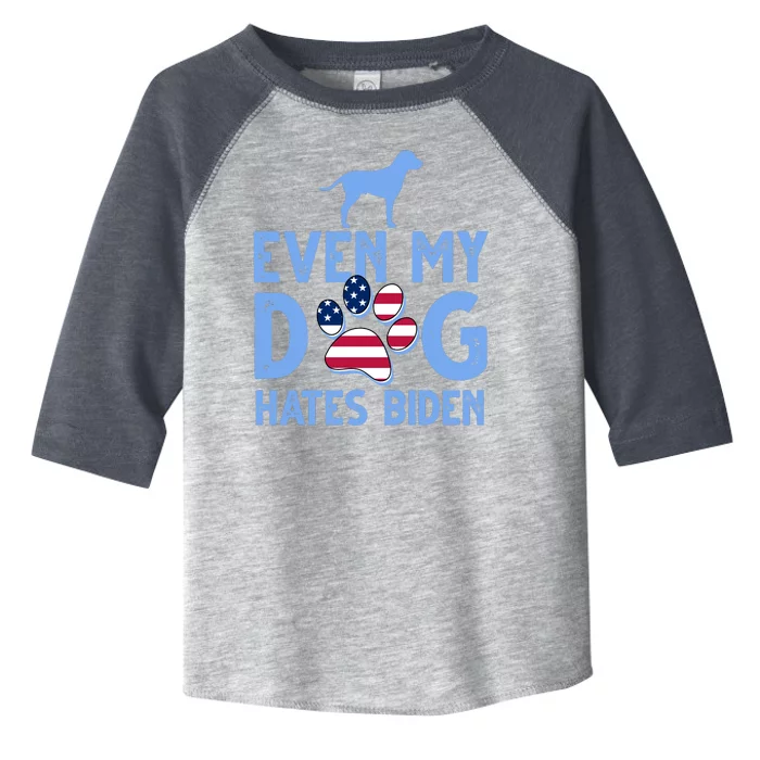 Even My Dog Hates Biden Toddler Fine Jersey T-Shirt