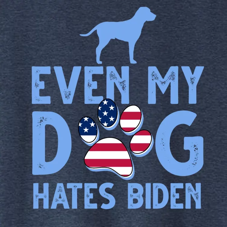 Even My Dog Hates Biden Women's Crop Top Tee